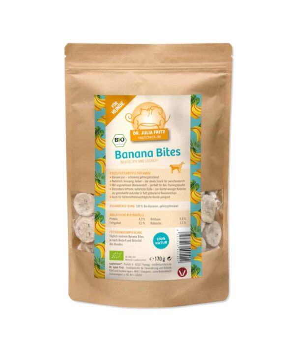 napfcheck Banana Bites - gefriergetrocknete Bananenscheiben - für Hunde