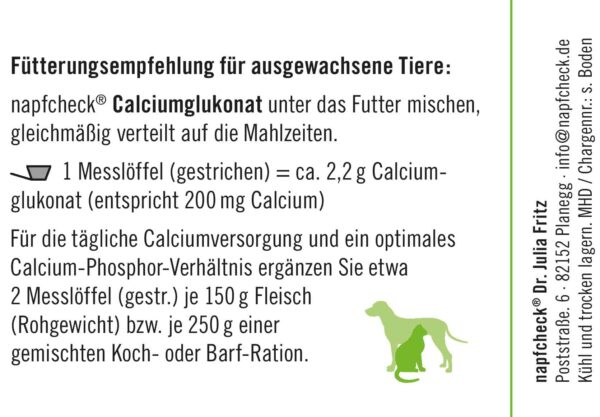 napfcheck Calciumglukonat – für Hunde und Katzen – Bild 5