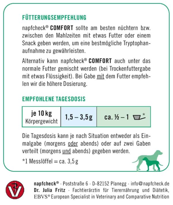 napfcheck Comfort Pulver für Hunde in Stress-Situationen – Bild 5