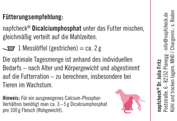 napfcheck Dicalciumphosphat für Hunde und Katzen – Bild 5