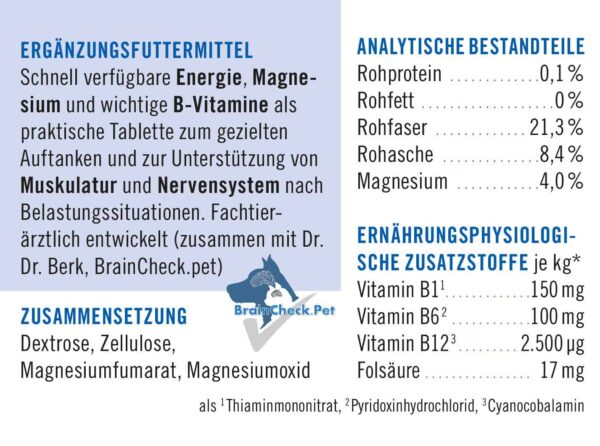 napfcheck Energy TABS mit Magnesium - für Hunde – Bild 2