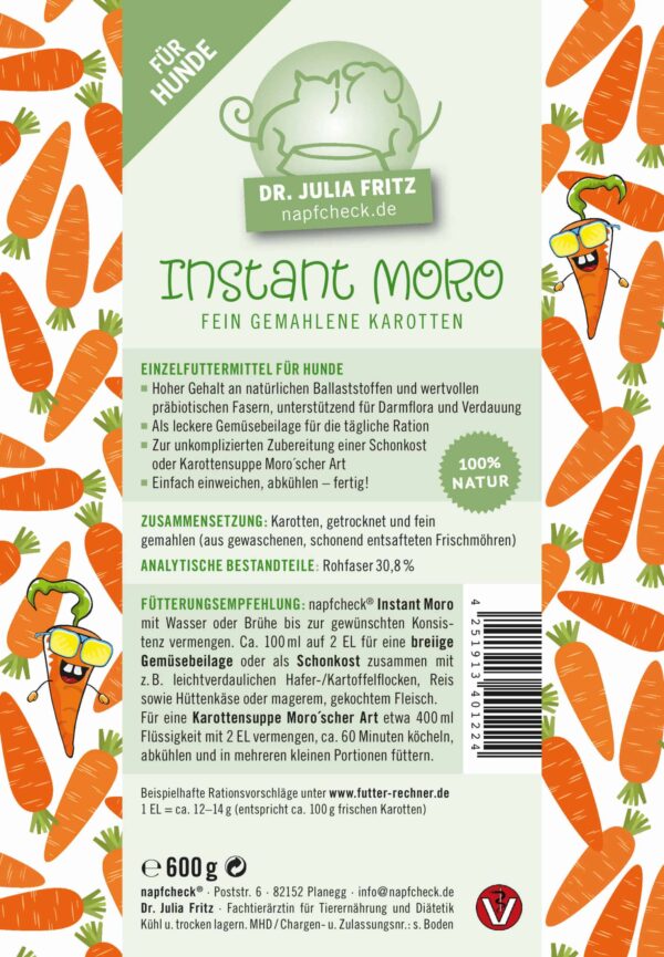 napfcheck Instant Moro - feingemahlene Karotten für Hunde – Bild 5