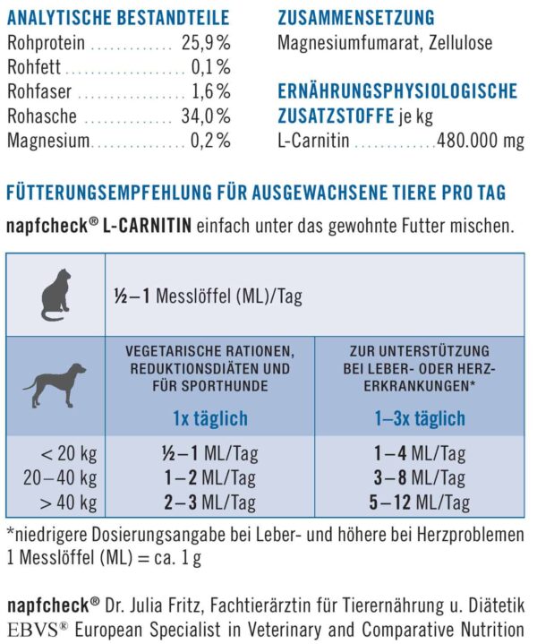 napfcheck L-Carnitin - für Hunde und Katzen – Bild 4