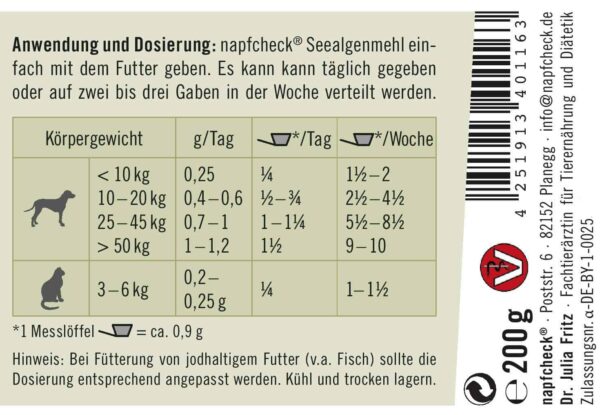 napfcheck Seealgenmehl - für Hunde und Katzen – Bild 4
