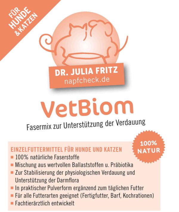 napfcheck VetBiom - Präbiotischer Fasermix für eine geregelte Verdauung - für Hunde und Katzen – Bild 3