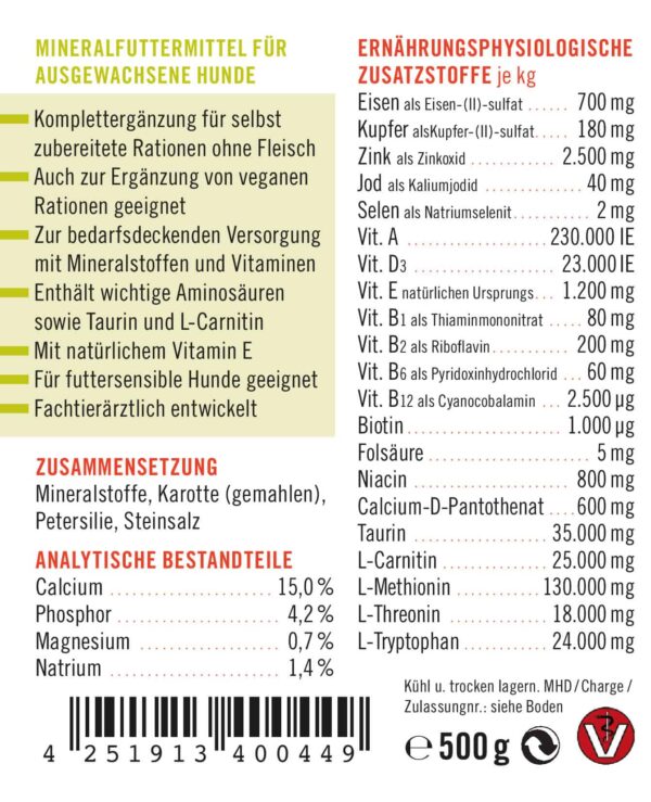 napfcheck Novomineral VEGGIE - für Hunde – Bild 4