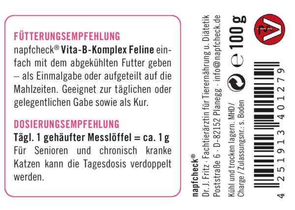napfcheck Vita-B Komplex Feline - für Katzen – Bild 4