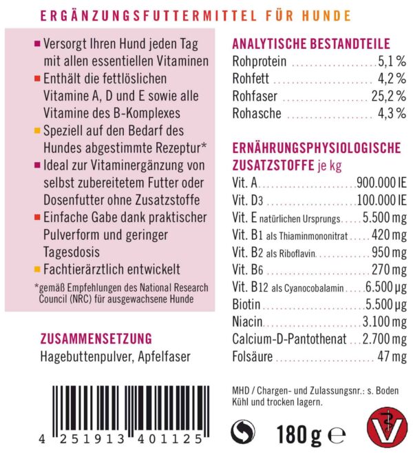 napfcheck Vitamin complete - spezielle Vitaminergänzung für Hunde – Bild 3