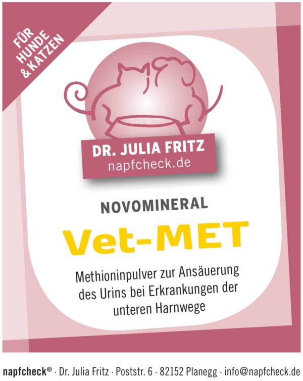 napfcheck Novomineral Vet-MET - Methionin - für Hunde und Katzen – Bild 3