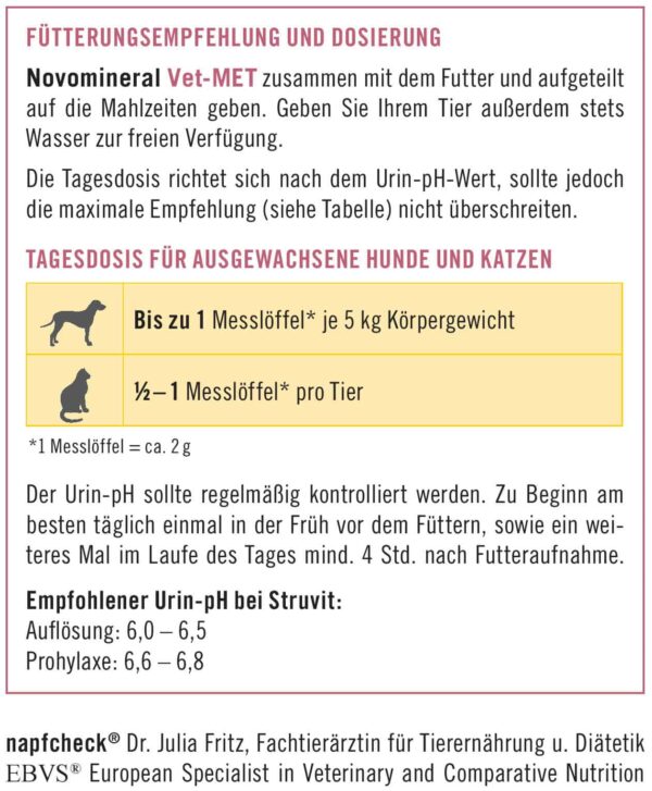 napfcheck Novomineral Vet-MET - Methionin - für Hunde und Katzen – Bild 4
