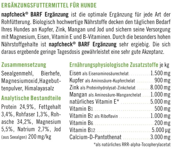 napfcheck BARF Ergänzung - für Hunde – Bild 3