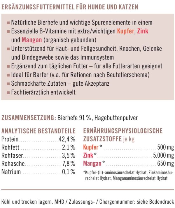 napfcheck Bierhefe PLUS mit wichtigen Spurenelementen - für Hunde und Katzen – Bild 5