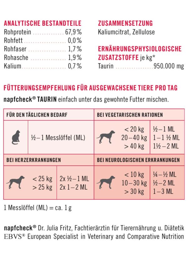 napfcheck Taurin - für Hunde und Katzen – Bild 5
