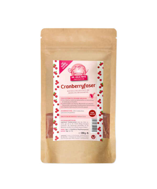 napfcheck Cranberryfaser - für Hunde und Katzen