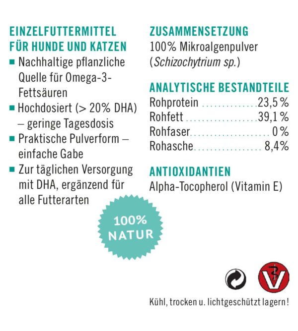 napfcheck DHA Algenpulver - für Hunde und Katzen – Bild 3