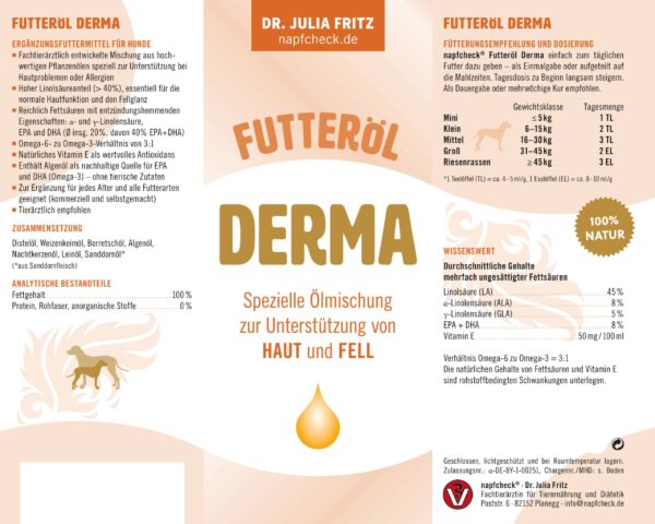 napfcheck Futteröl Derma - für Hunde – Bild 2