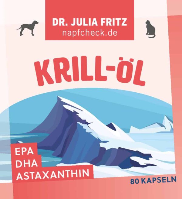 napfcheck Krillöl Kapseln - Omega 3 - Astaxanthin - für Hunde und Katzen – Bild 2