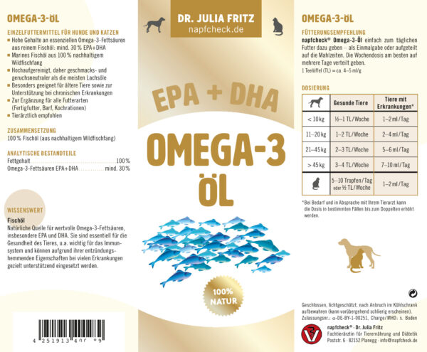 napfcheck Omega-3 Öl - für Hunde und Katzen – Bild 2